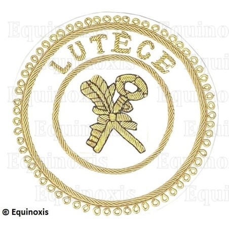 Badge / Macaron GLNF – Grande tenue provinciale – Grand Archiviste – Lutèce – Brodé main